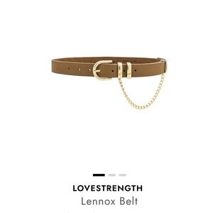 Brown Belt with Gold Chain Accent